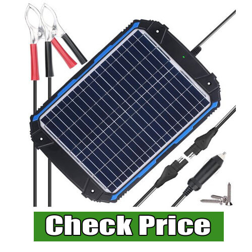 Suner power upgraded 12-volt waterproof solar battery charger and maintainer